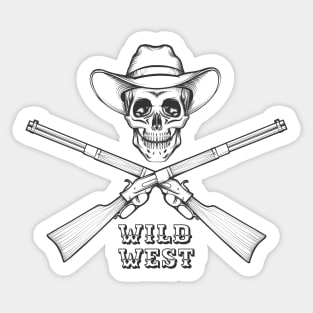 The Skull with rifles Sticker